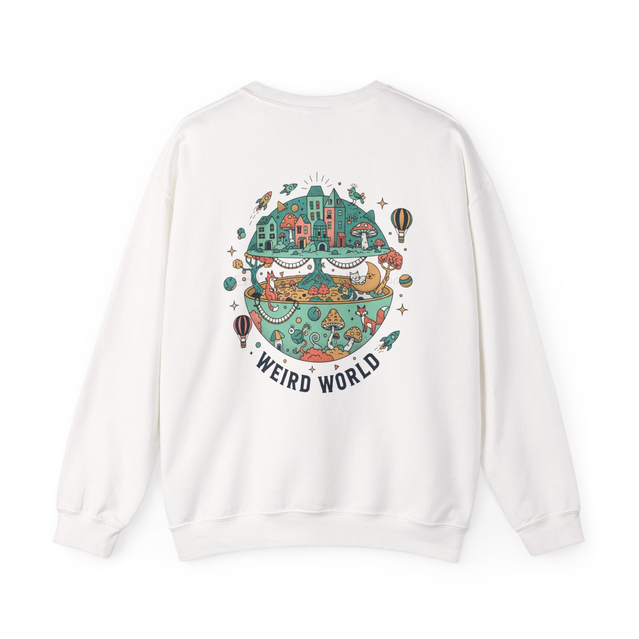Weird World Crewneck Sweatshirt — "Embrace the Unusual" Graphic Pullover