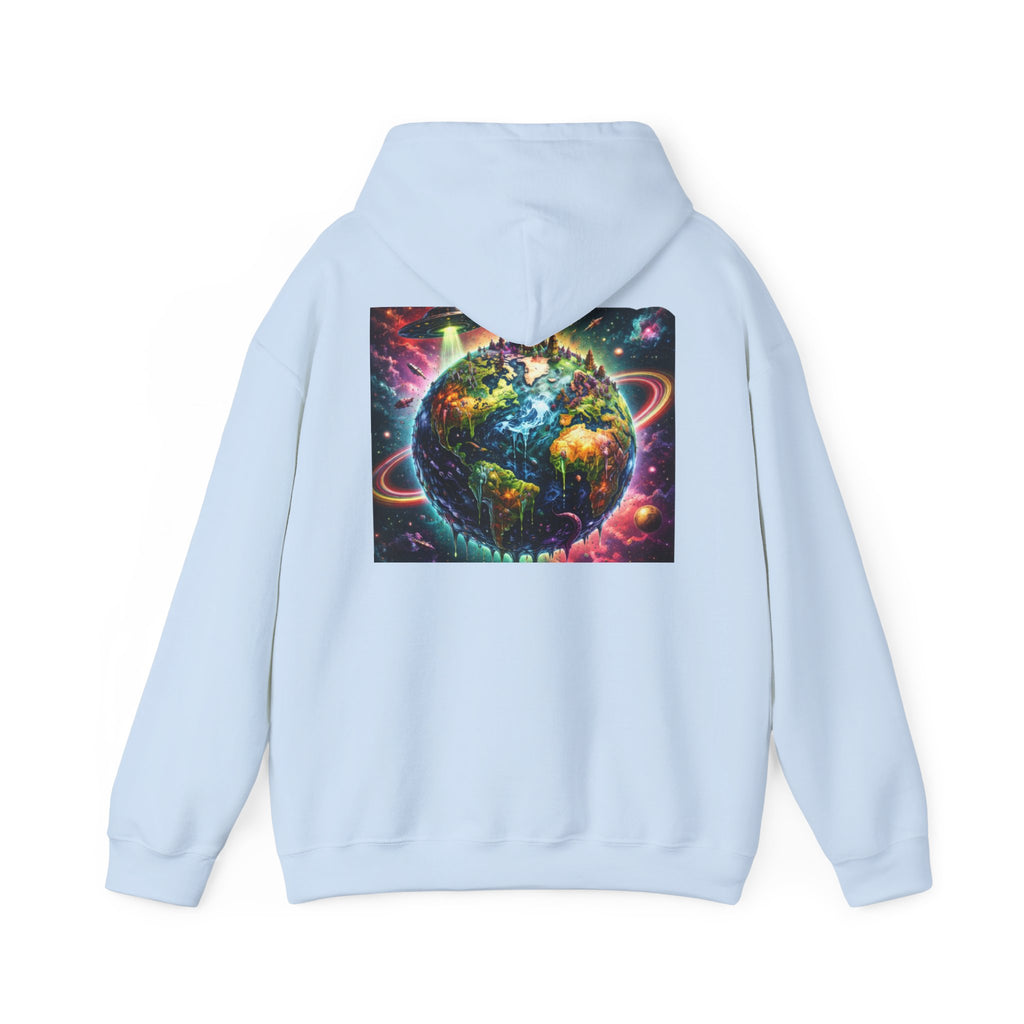Galaxy Earth Hoodie – "reality is overrated" Cosmic Planet Graphic Sweatshirt