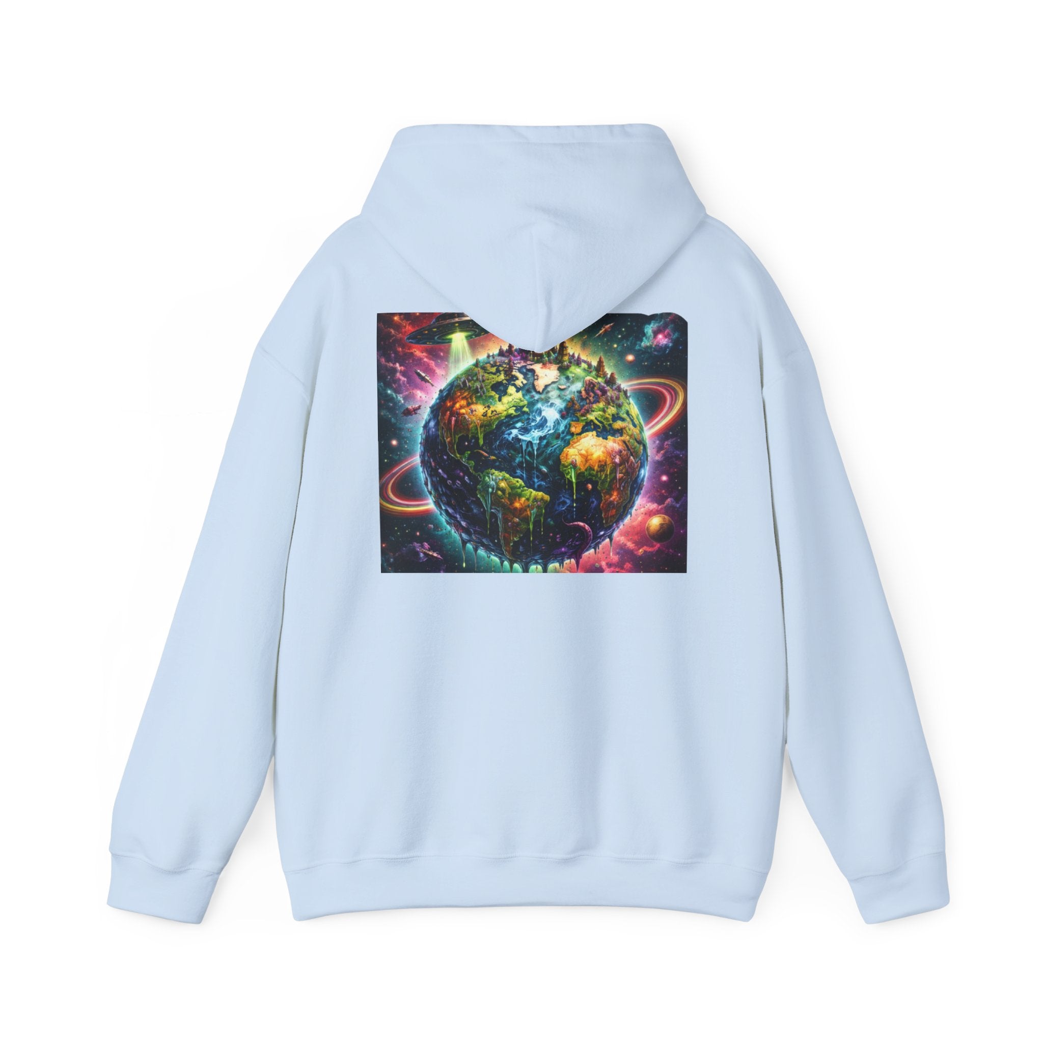 Galaxy Earth Hoodie – "reality is overrated" Cosmic Planet Graphic Sweatshirt