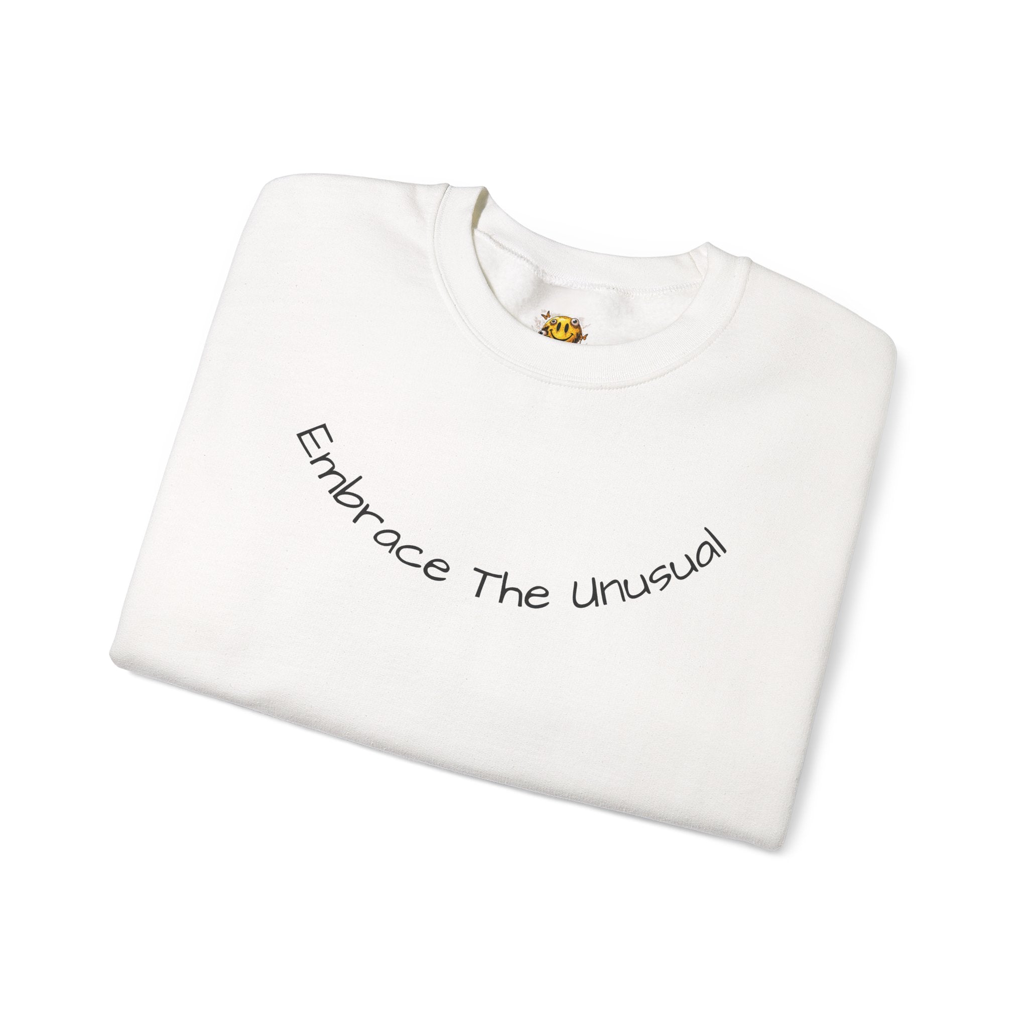 Weird World Crewneck Sweatshirt — "Embrace the Unusual" Graphic Pullover