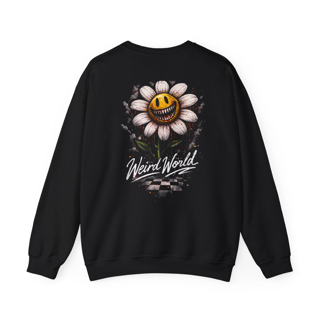 Weird World Crewneck Sweatshirt — "Embrace the Unusual" Graphic Pullover