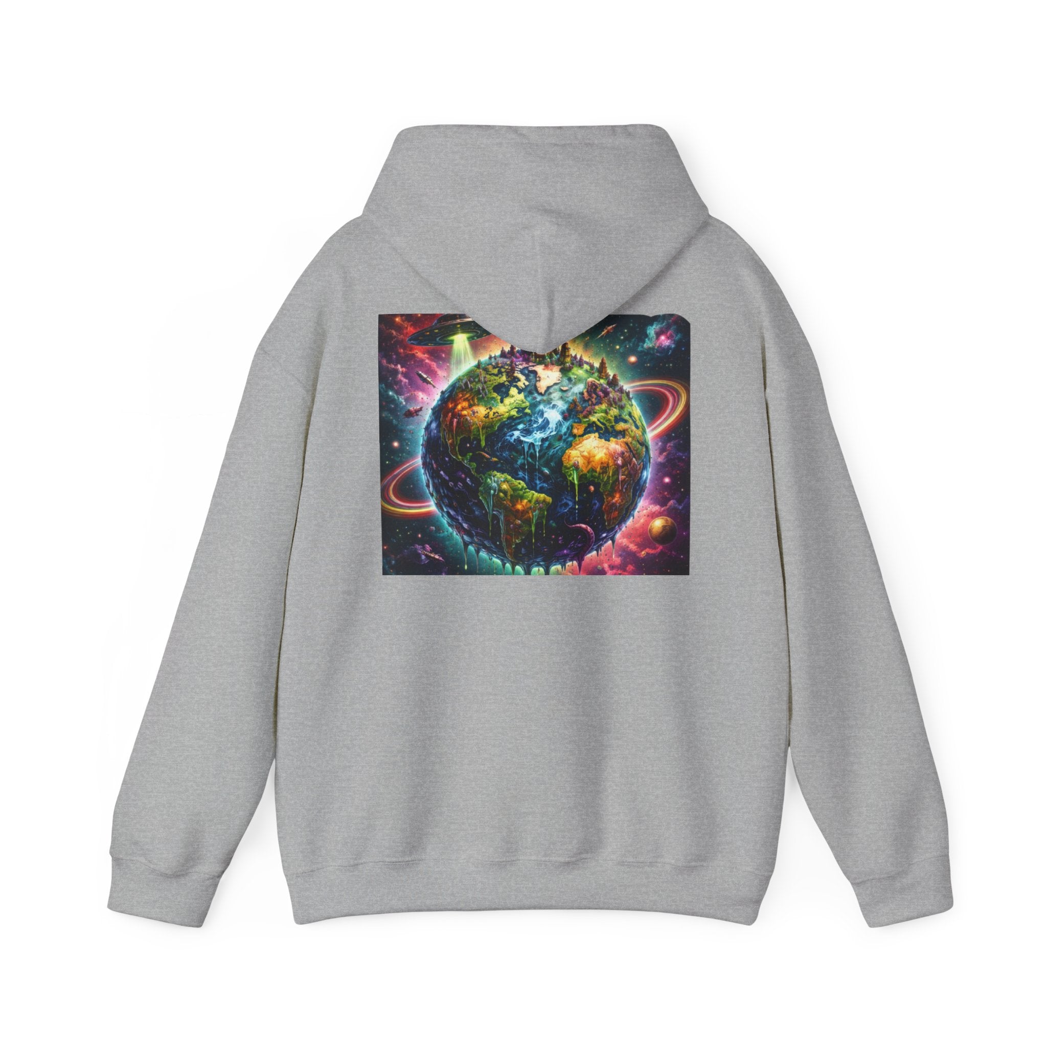 Galaxy Earth Hoodie – "reality is overrated" Cosmic Planet Graphic Sweatshirt